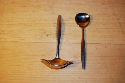 National Silver DUSK Stainless Steel Japan Ladle and Sugar Spoon Foto 1 de 4