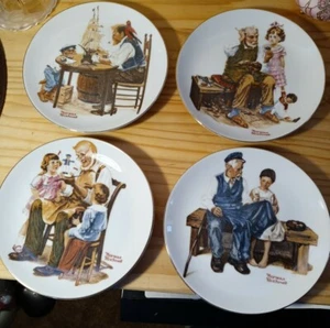 Juego de 4 placas Norman Rockwell 1984 colección; 6,5 pulgadas de diámetro limitado - Imagen 1 de 9