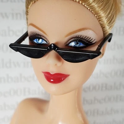 GAFAS ~ SE ADAPTA A 11.5" MUÑECA EXTRA #10 MARCO DE ABUELA NEGRO GAFAS DE SOL ACCESORIO Foto 1 de 4