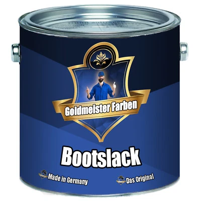 Goldmeister Farben Bootslack Schwarz Yachtlack 2,5L 5L 10L 20L RAL 9005 - Bild 1 von 3