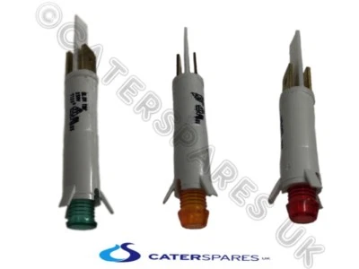 CATERSPARESUK 6MM NEON GLÜHBIRNE RUND BLINKER MIT PUSH FIT OBJEKTIVDECKEL ROT GRÜN BERNSTEIN 230V