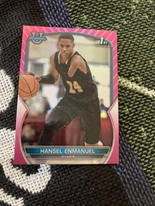 2022-23 Bowman Chrome University Hansel Enmanuel #52 Pink Refractor SP