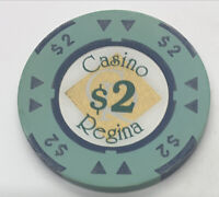 Casino Chip White Show Girl Crown W/ Feathers Origin Unknown Vtg RARE Poker 