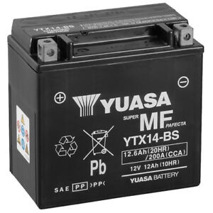 Batterie für Triumph Speed Triple 1050 515NV 2011 YUASA YTX14-BS AGM geschlossen