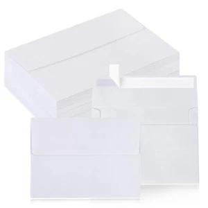 100 Pack 4x6 Envelopes for Invitations A6 Printable White Envelopes Envelopes... - Picture 1 of 6
