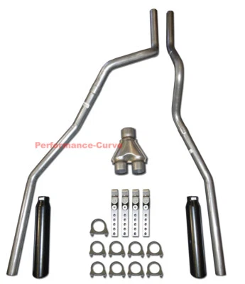 04-08 Ford F150 4.6 5.4 Camión Mandril Doblado Rendimiento Doble Escape con Tubo Y Foto 1 de 3