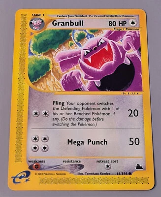 Granbull # 61/144 Common aus Skyridge von 2003 Pokemon Englisch Mint Vintage - Bild 1 von 3