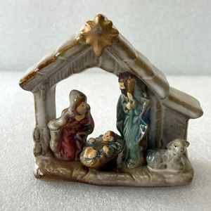 Nativity Christmas Story Jesus, Joseph And Mary With Bethlehem Star Ceramic - Picture 1 of 15