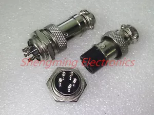 Set 50 Spine Aviazione GX16-5 Maschio e Femmina Pannello Connettore Metallo Argento 16mm 5pin - Foto 1 di 2