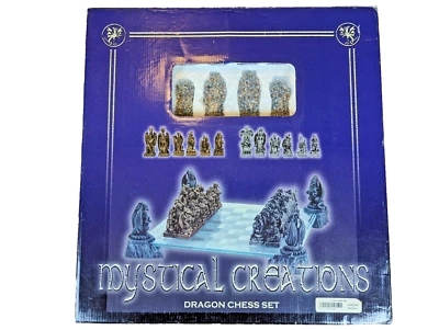 MYSTICAL CREATIONS Collectible Dragon Chess Set With Sculpted Resin Figures NIB! - Image 1 of 4