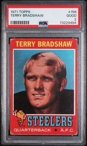1971 Topps #156 Terry Bradshaw RC PSA 2 Pittsburgh Steelers HOF Louisiana Tech - Picture 1 of 1