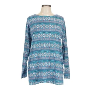 Coolibar NWT Side Button Tunic Top L UPF 50+ Sun Protection Blue Multicolor - Picture 1 of 10