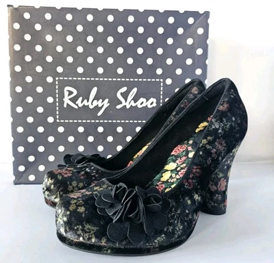 Ruby Shoo Eva in Floral Velvet/Black Size 6/39 EXCLUSIVE & STUNNING SHOES  - Image 1 of 4