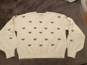 Jessica Simpson Junior’s White Sweater Size M Pickleball Paddles - Picture 1 of 10
