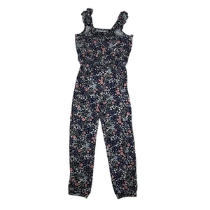 Limited Too Mädchen Blumendruck ärmellose Rüschenhose Strampler Gr. 6X blau rosa - Bild 1 von 8