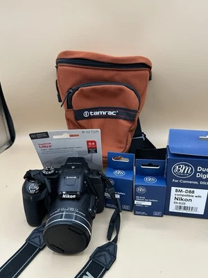 Nikon Coolpix P610 digitale 16,0-MP-Spiegelreflexkamera – schwarz mit Zubehör - Bild 1 von 4