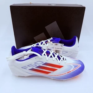 Adidas F50 League FG / MG Soccer Cleats Men IE0601 White / Blue / Red Size 10.5 - Picture 1 of 4