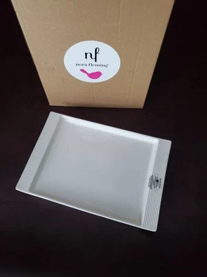 SIGNED Nora Fleming retired F9 Large Rectangle Tray Platter - Pinstripes - Image 1 of 3