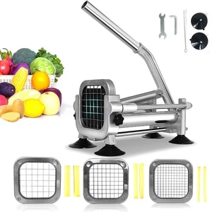 French Fry Cutter Stainless Steel, Heavy Duty Stainless Steel Manual Potato S... - Picture 1 of 8