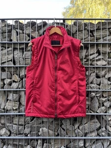 Vintage PRADA Nylon Vest Zip Men's Size M Red Luxury Italy Rare Red Tan Label - Picture 1 of 22