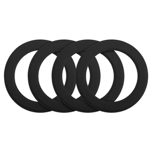4Pcs Magnetic Sticker Ring Magnetic Adapter Ring Black - Photo 1 sur 7