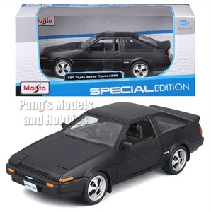 1986 Toyota Sprinter Trueno AE86 1/24 Scale Diecast Model Maisto - BLACK w/ BOX - Picture 1 of 14