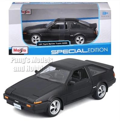 1986 Toyota Sprinter Trueno AE86 1/24 Scale Diecast Model Maisto - BLACK w/ BOX - Image 1 of 4