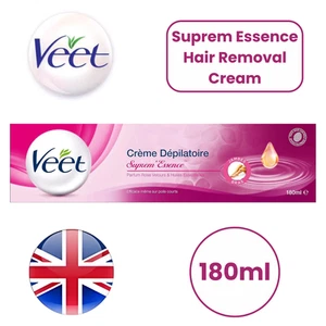 Veet Suprem Essence Hair Removal Cream Parfum Rose Velours 180ml - Pack of 1 - Picture 1 of 3