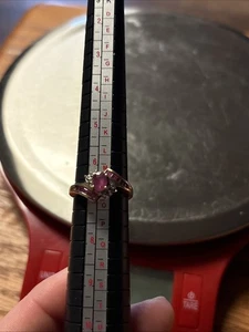 10k Yellow Gold, Ruby And Diamond Ring Size 7 - Picture 1 of 9