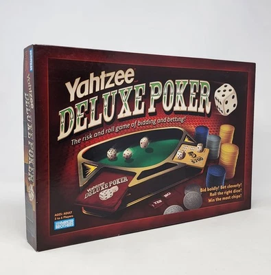 Yahtzee Deluxe Poker Dice Board Game 2005 Parker Brothers Complete Very Good - Image 1 of 4
