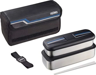 DSD-1104W L-BK Thermos Lunch Box Fresh 1100Ml Line Black Dsd1104W Lbk Bento - Image 1 of 4