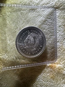 Pure Silver .999 Bullion - Mexico Aztec Calendar Mayan- 1/4 oz round coin - Picture 1 of 2