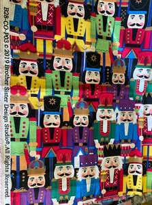 Cute Christmas Nutcrackers 30 1/2” x 14 1/2” Wide Cotton - Picture 1 of 1