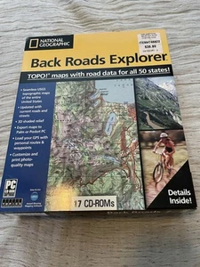 National Geographic TOPO Maps Back Roads Explorer Factory Sealed 17 CDs Vintage - Picture 1 of 8