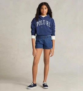 Polo Ralph Lauren Girls Navy Paint-Splatter–Print Spa Terry Hoodie Size 5 NWT - Picture 1 of 6