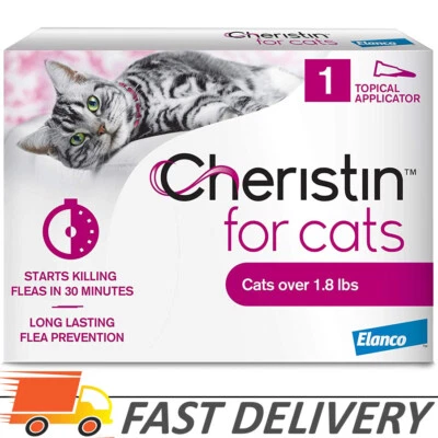 Cheristin for Cats Topical Flea Treatment – Effective Through 6 Weeks, 1 Dose