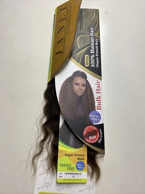 JANET COLLECTION 100% HUMAN HAIR SUPER FRENCH_BULK_14"_#2 - Image 1 of 3