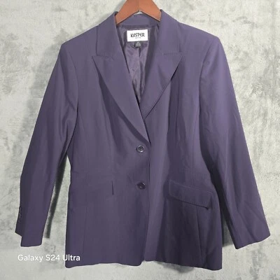 Kasper Petite Purple Blazer Suit Jacket Women's Size 12P - Image 1 of 4