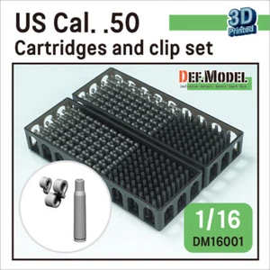 US Cal. Juego de cartuchos y clips .50 (para 1/16), modelo DEF DM16001, ESCALA 1:16 - Imagen 1 de 9