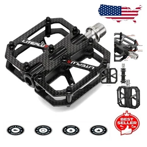 Premium Carbon Fiber Bicycle Pedals with Titanium Axle - Lightweight & Non-Slip - Picture 1 of 11