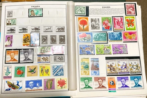RWANDA Collection 350+ LOT on pages mint&used many hingeless mounted MUST SELL Cover