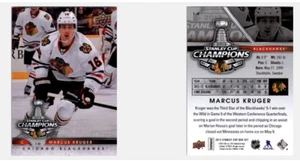 2013 Upper Deck Stanley Cup Champions Box Set 14 Marcus Kruger - Imagen 1 de 1