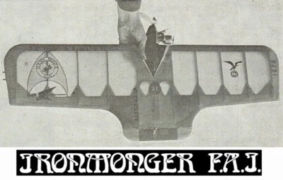 Model Airplane Plans (UC): Ironmonger 35½" Combat for 2.5cc by Richard Evans - Image 1 of 2