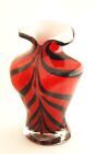 Vintage 1980's Murano style Art Glass Ladies Torso Red and Black 10"