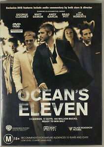 Oceans Eleven 11 DVD - REGION 4 - George Clooney, Brad Pitt
