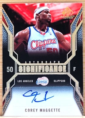 2007-08 SP JUEGO USADO COREY MAGGETTE AUTÓGRAFO SIGNIFICADO RECORTADORES Foto 1 de 2