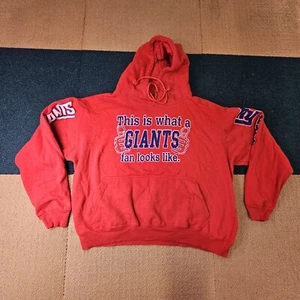 New York Giants This is what a fan Erwachsene Hoodie Sweatshirt Large rot Kapuze K2b - Bild 1 von 11