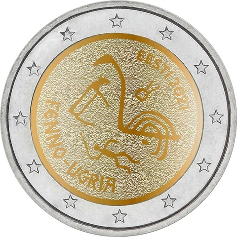 Estonia 2021 2 euro coin dedicated to the Finno-Ugric people UNC Cover