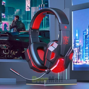 Gaming Headset Bluetooth Wireless 3.5mm Wired Headphone Mic for Game Console - Picture 1 of 22