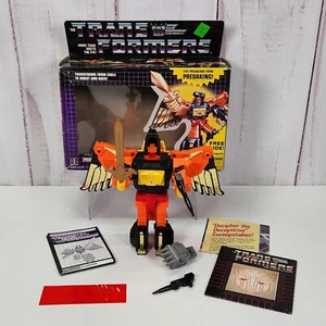 Divebomb 100% Complete with box 1986 G1 Transformers Figure PREDAKING !! - Picture 1 of 14